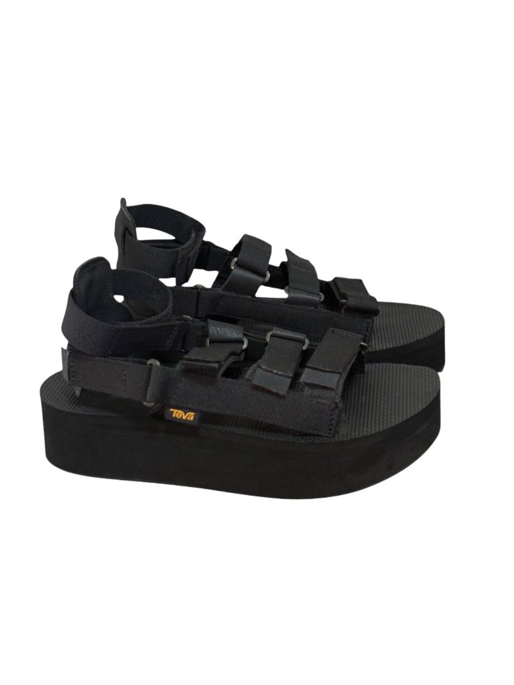 Teva Mevia Women’s Gladiator Platform Sandals Black Size 8